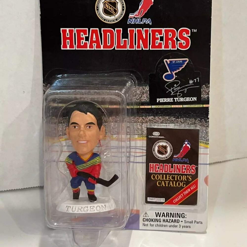 Headliners NHLPA Pierre Turgeon Mini Figurine Corinthian, Sealed